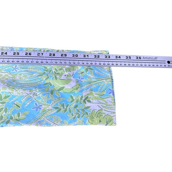 Vintage Lilly Pulitzer Capri Pants Women’s 2 Green Blue Giraffes Jungle Lion - Picture 6 of 7